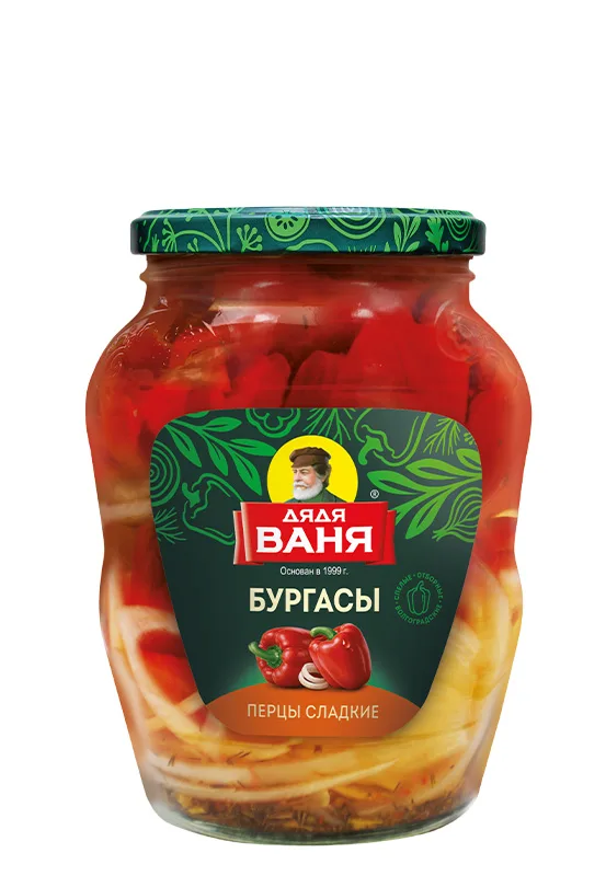 Перцы  «Бургасы» сладкие резаные 680 г